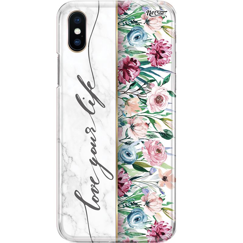Capa Silicone NetCase Chapada Pintura Meio a Meio Floral: Love Your Life