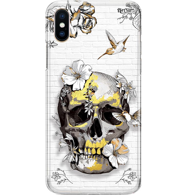 Capa Silicone NetCase Chapada Crânio Lírios Brancos