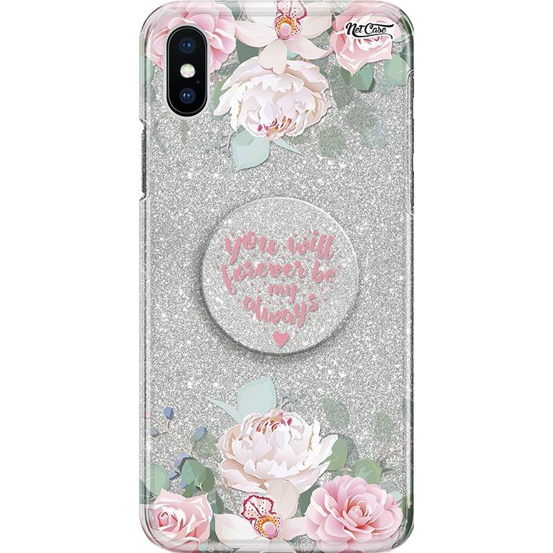 Capa Netcase Glitter + Pop 3in1 Prata - You Will Forever Be My Always s2
