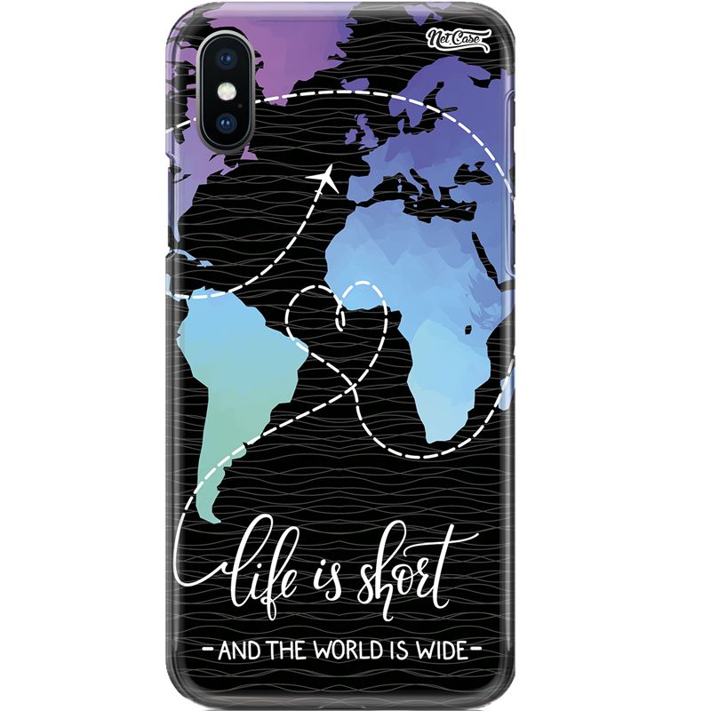 Capa Silicone NetCase Chapada Life is Short -And the World is Wide-