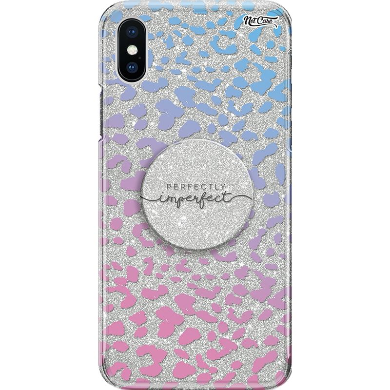 Capa Netcase Glitter + Pop 3in1 Prata - Perfectly Imperfect