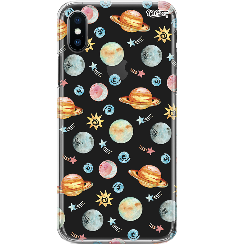 Capa Silicone NetCase Transparente Solar System Planets