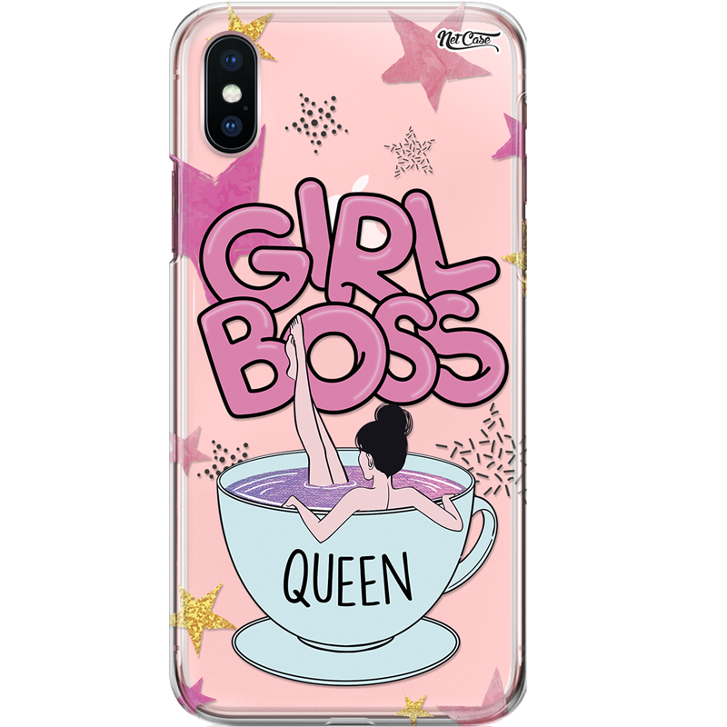 Capa Silicone NetCase Transparente Girl Boss: Queen