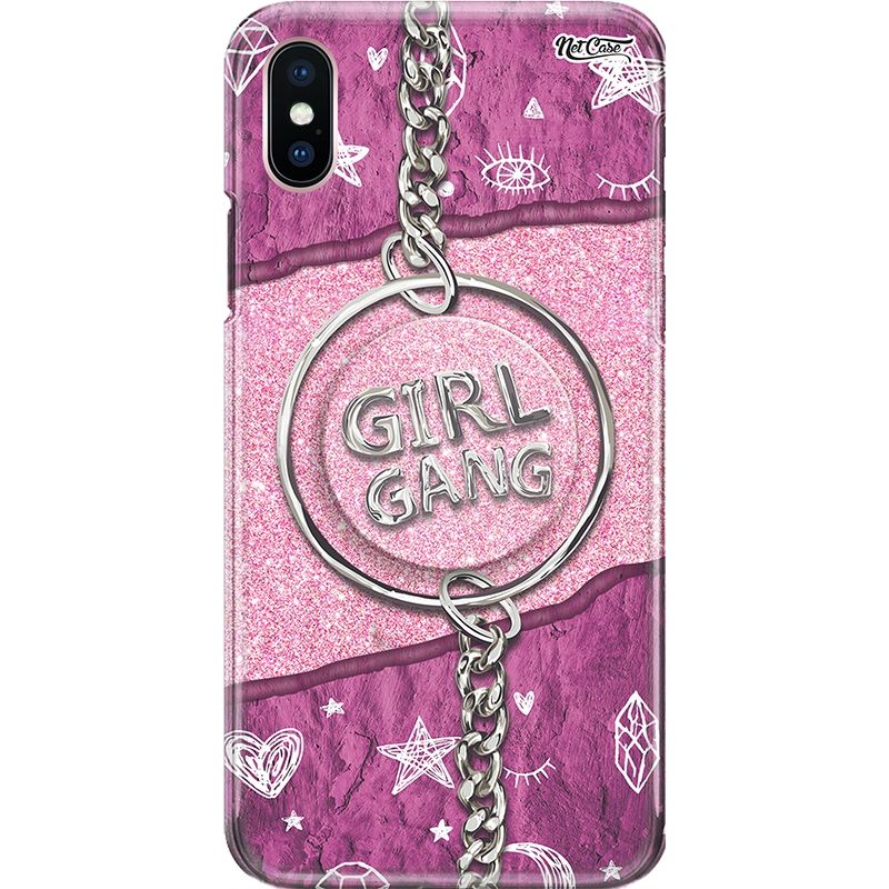 Capa Netcase Glitter + Pop 3in1 Rosa - Girl Gang
