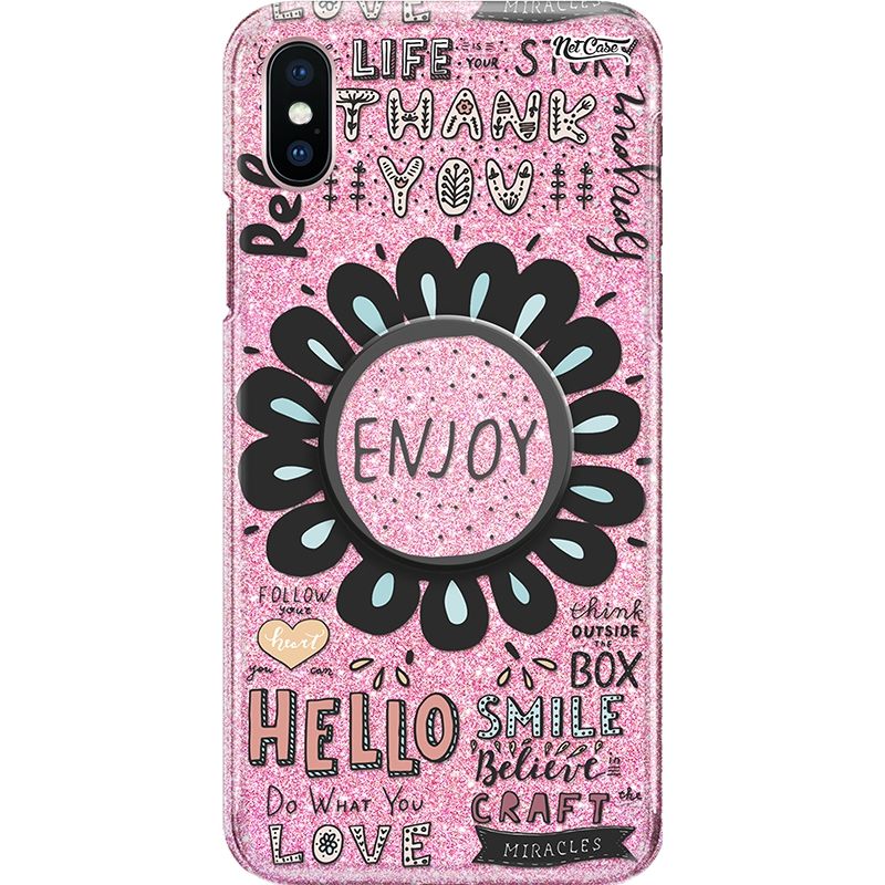 Capa Netcase Glitter + Pop 3in1 Rosa - Enjoy