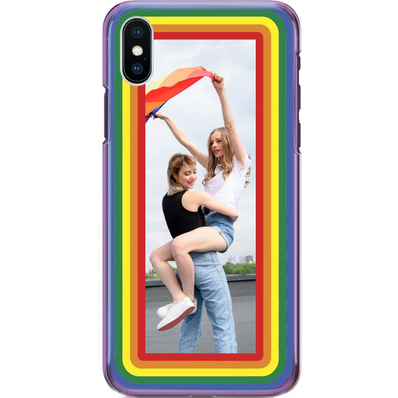 Capa Silicone NetCase Chapada Foto Moldura Arco Íris - Personalize Com Sua Foto