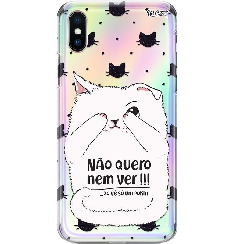 Capa Silicone NetCase Holográfica Não Quero Nem Ver!!!