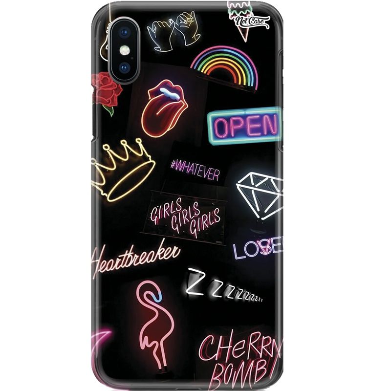 Capa Silicone NetCase Chapada #Whatever Girls Girls Girls Patches Neon 