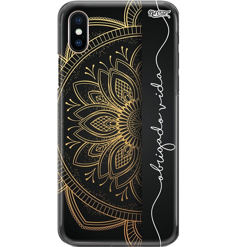 Capa Silicone NetCase Chapada Gold Mandala: Obrigado Vida