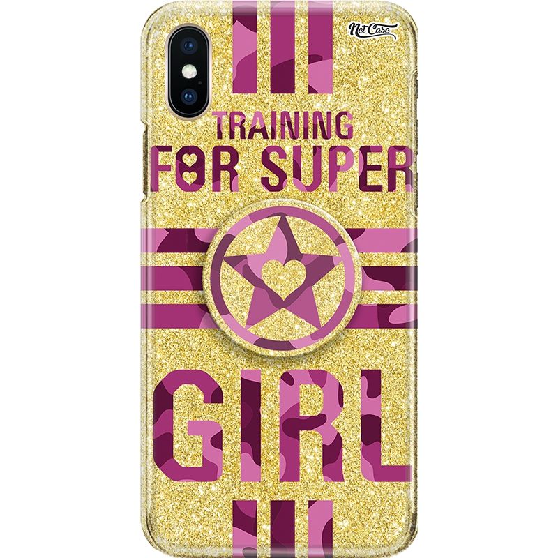 Capa Netcase Glitter + Pop 3in1 Dourado - Training For Super Girl