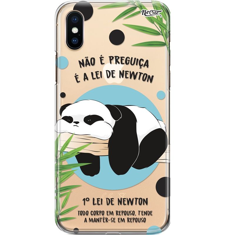 Capa Silicone NetCase Transparente Não é Preguiça, É a Lei de Newton