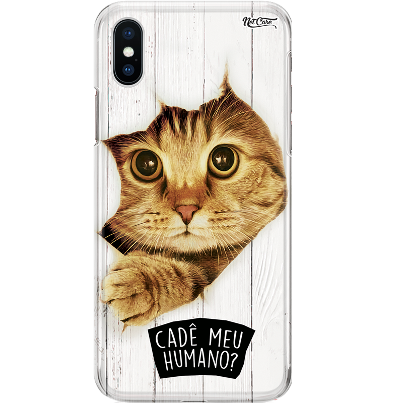 Capa Silicone NetCase Chapada Cat: Cadê Meu Humano?