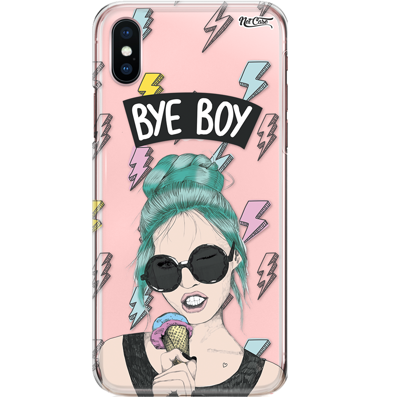 Capa Silicone NetCase Transparente Bye Boy