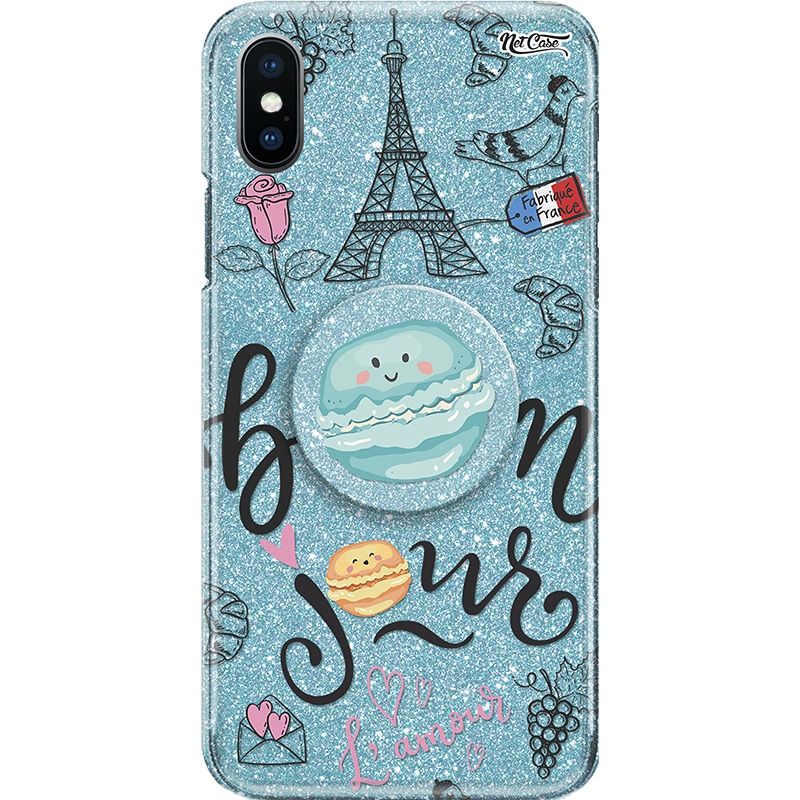 Capa Netcase Glitter + Pop 3in1 Azul - Bon Jour