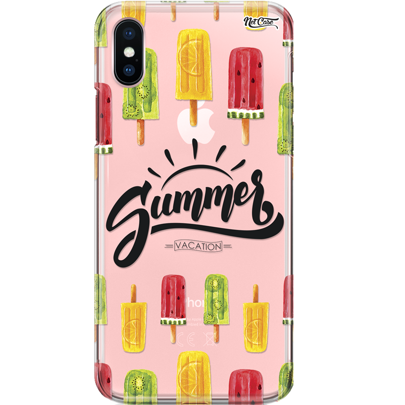 Capa Silicone NetCase Transparente Picolés: Summer Vacation