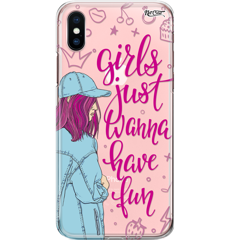 Capa Silicone NetCase Transparente Girls Just Wanna Have Fun