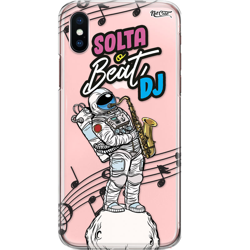 Capa Silicone NetCase Transparente Astronauta: Solta o Beat DJ