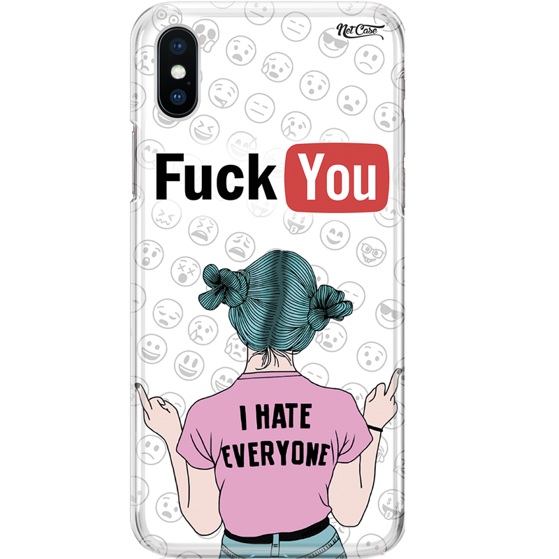 Capa Silicone NetCase Chapada F*CK You I Hate Everyone