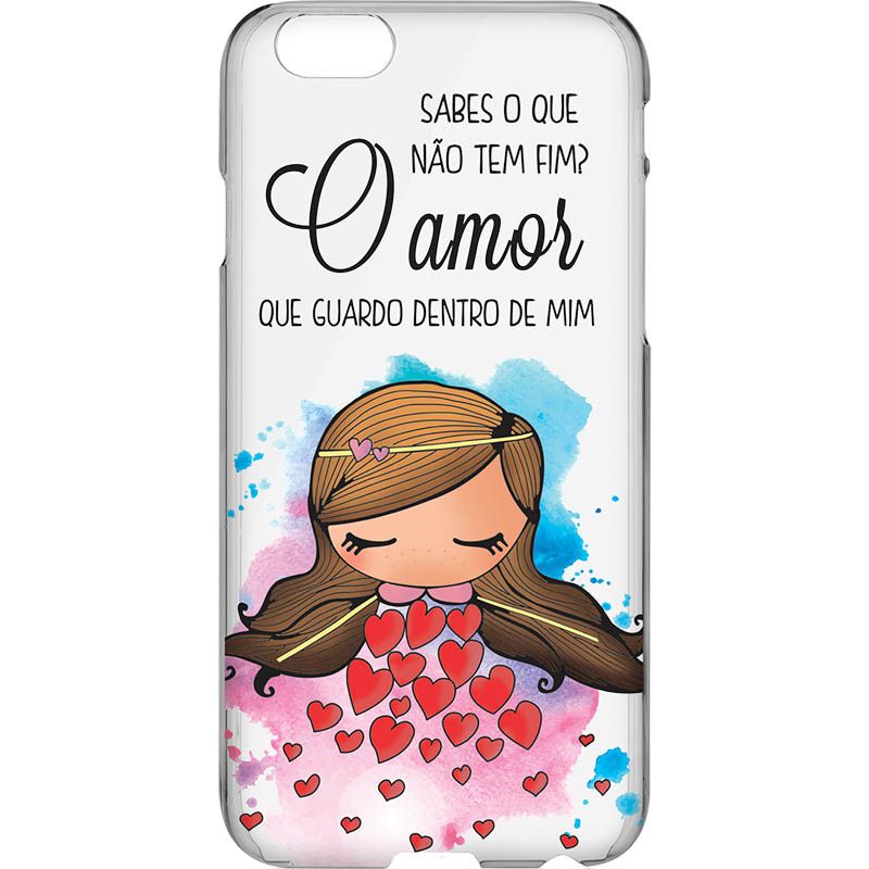 Capa Silicone NetCase Vazada Sabes o Que Não Tem Fim?...