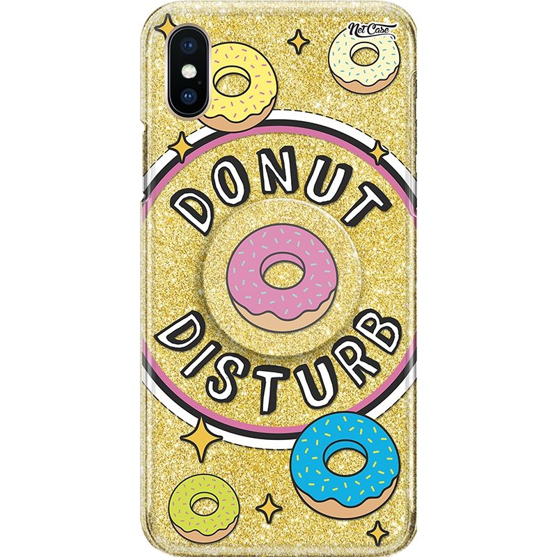 Capa Netcase Glitter + Pop 3in1 Dourado - Donut Disturb