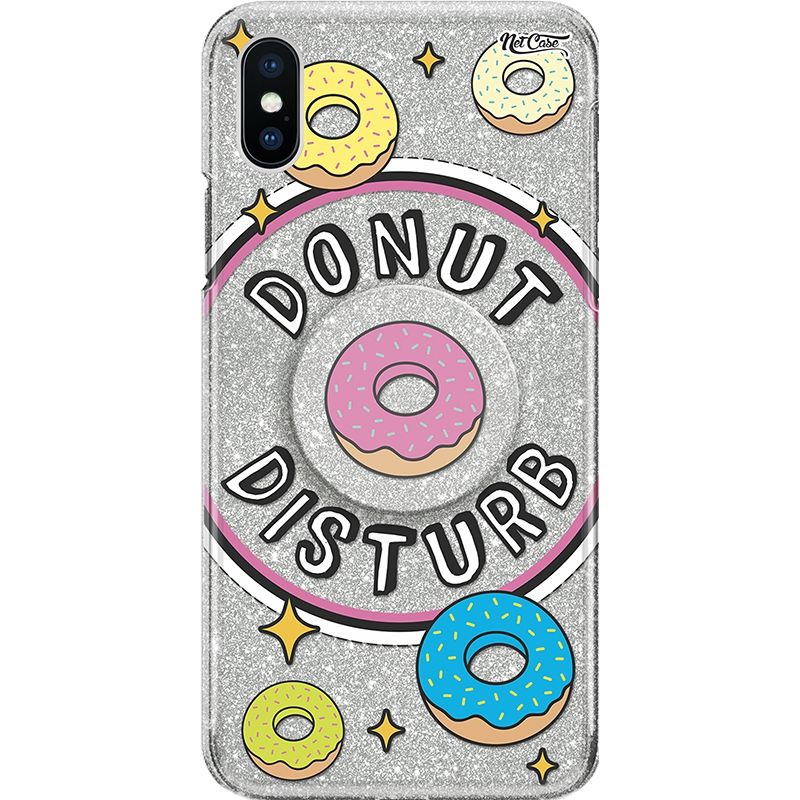 Capa Netcase Glitter + Pop 3in1 Prata - Donut Disturb