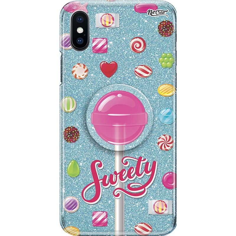 Capa Netcase Glitter + Pop 3in1 Azul - Lollipop Sweety 