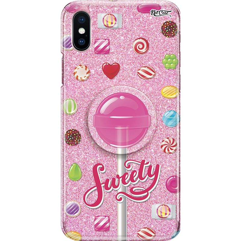 Capa Netcase Glitter + Pop 3in1 Rosa - Lollipop Sweety 