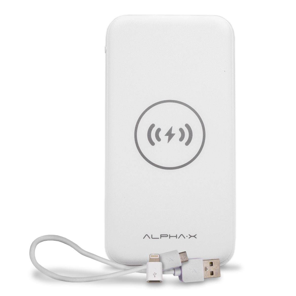 Carregador por Indução Usb Dual HRebos - W10 - 10000mAh - Branco 