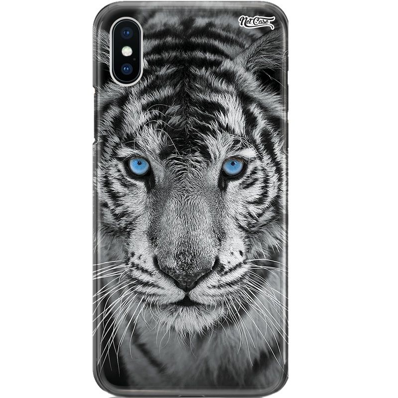 Capa Silicone NetCase Chapada Tigre Olhos Azuis