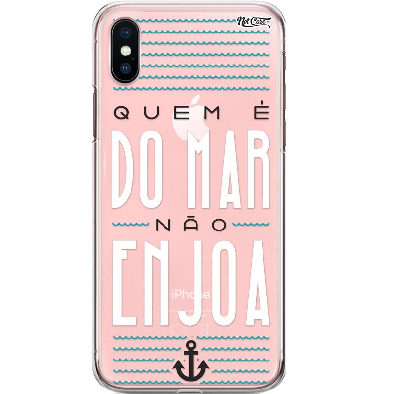 Capa Silicone NetCase Transparente Quem É do Mar Não Enjoa