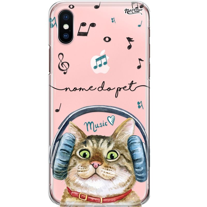 Capa Silicone NetCase Transparente Nome Cat: Music