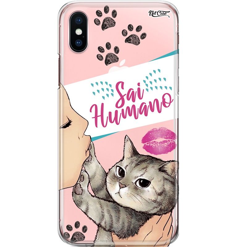 Capa Silicone NetCase Transparente Sai Humano