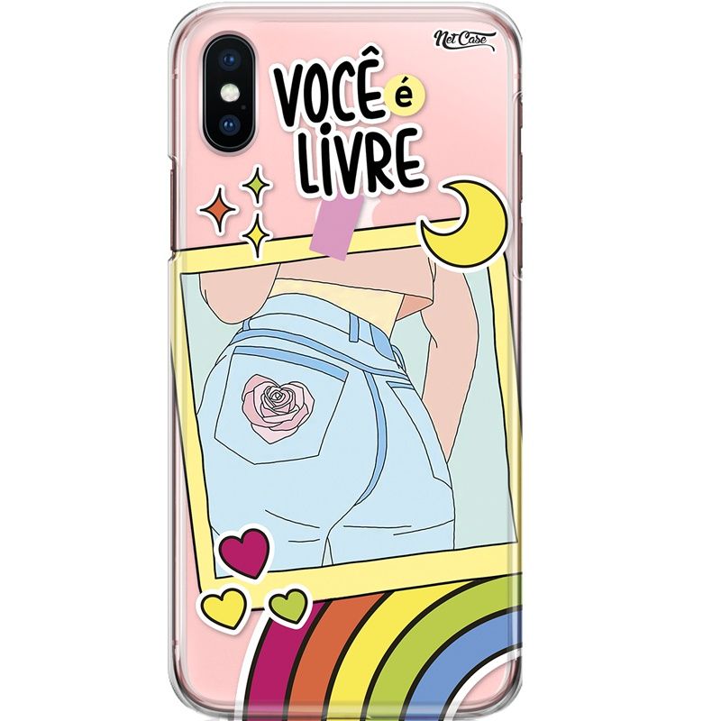 Capa Silicone NetCase Transparente Você é Livre