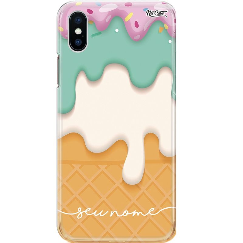 Capa Silicone NetCase Chapada Nome Casquinha de Sorvete