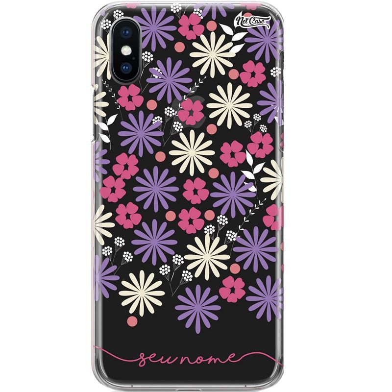 Capa Silicone NetCase Chapada Nome Colorful Florets
