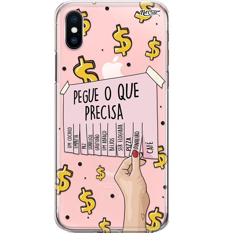 Capa Silicone NetCase Transparente $Pegue O Que Precisa$
