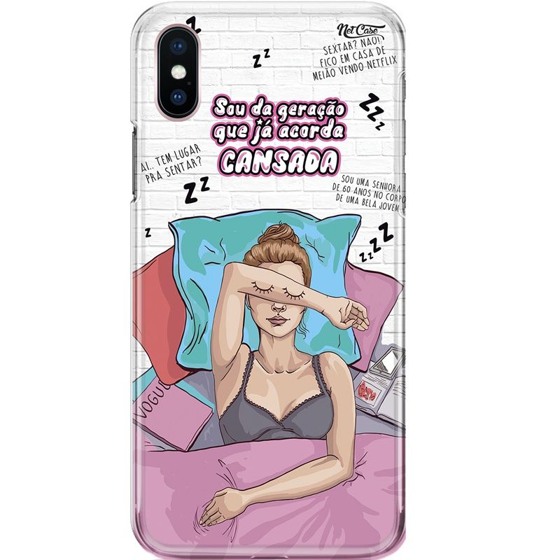 Capa Silicone NetCase Chapada Sou da Geração que Já Acorda Cansada