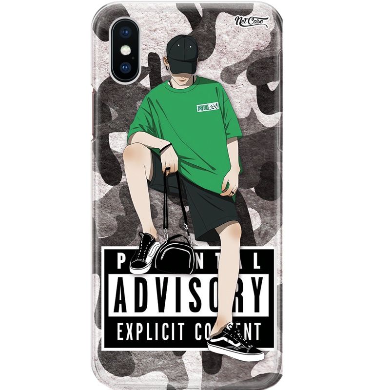 Capa Silicone NetCase Chapada Camuflada Advisory Explicit Content