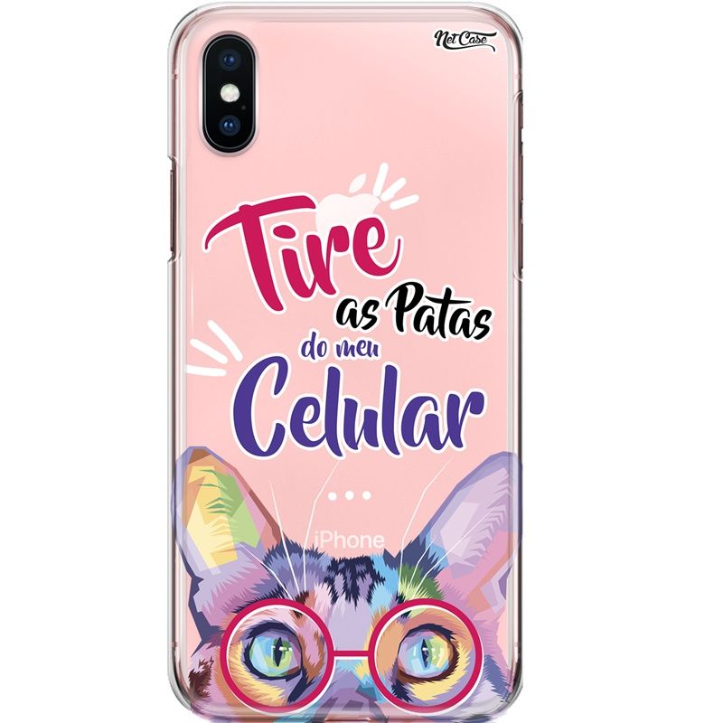 Capa Silicone NetCase Transparente Tire as Patas do Meu Celular