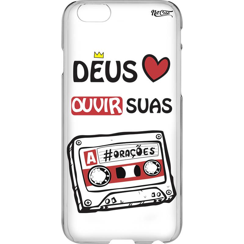 Capa Silicone NetCase Vazada 'Deus Ama Ouvir Suas Orações' 