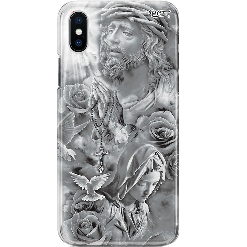 Capa Silicone NetCase Chapada Jesus and the Virgin Mary in Stone