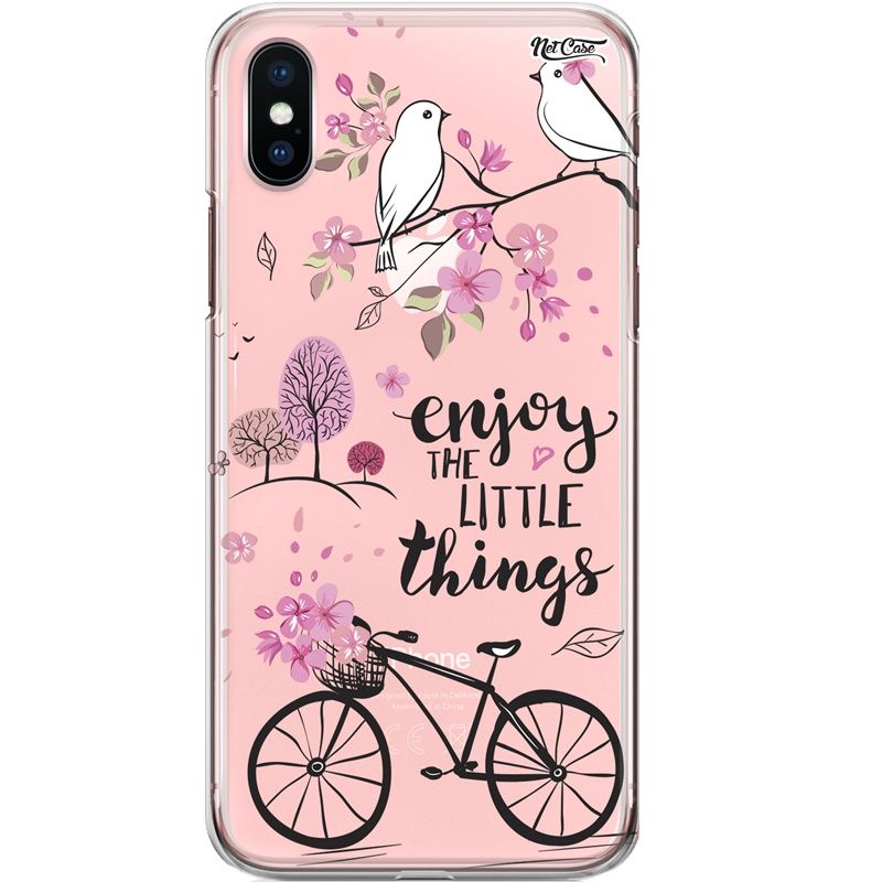 Capa Silicone NetCase Transparente Bicicleta: Enjoy the Little Things