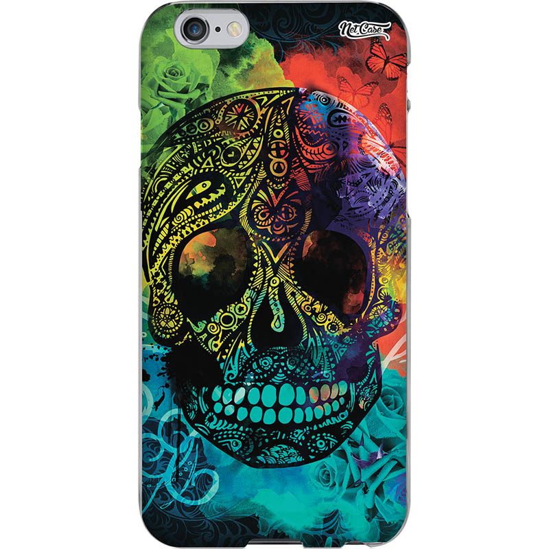 Capa Silicone NetCase Chapada Crânio Mandala Meio a Meio