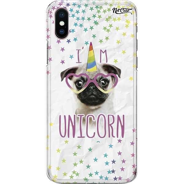 Capa Silicone NetCase Chapada Pug 3D: I'm Unicorn