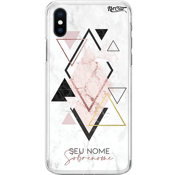 Capa Silicone NetCase Chapada Nome Geometric Marble Effect