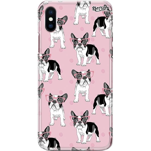 Capa Silicone NetCase Chapada French Bulldog with Glasses