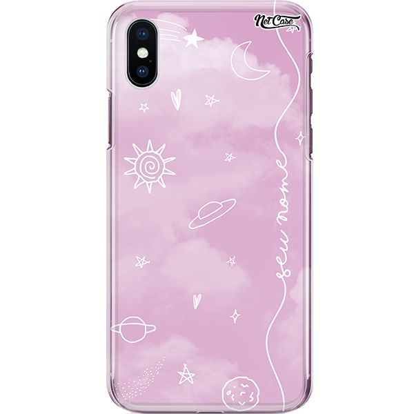 Capa Silicone NetCase Chapada Nome Planets Drawn in Clouds