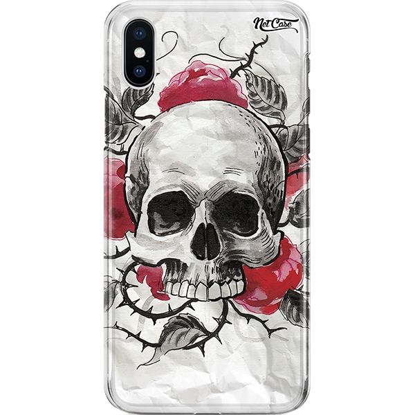 Capa Silicone NetCase Chapada Skull: Roses and Thorns