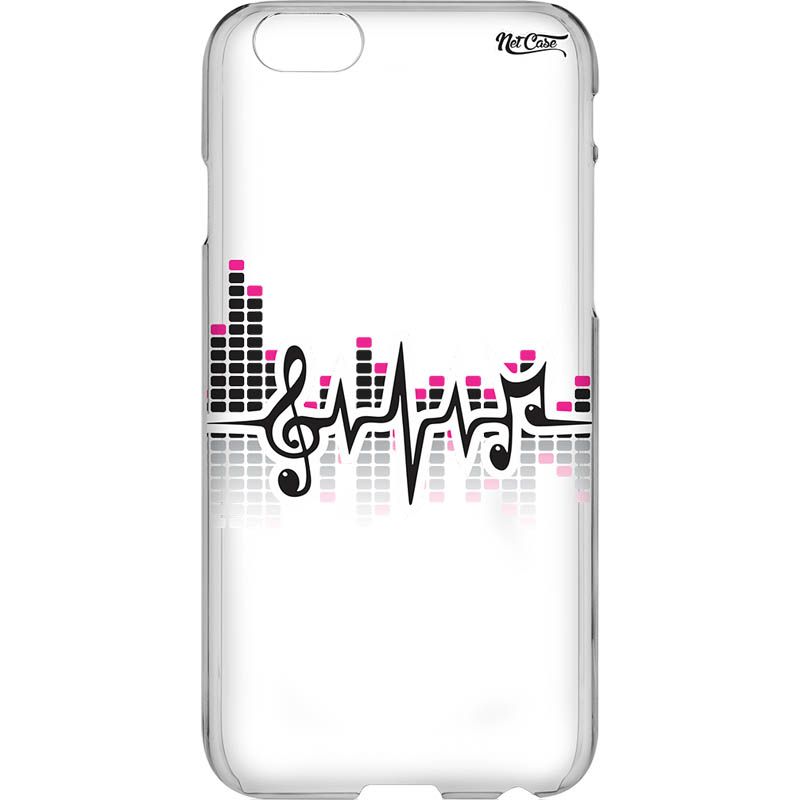 Capa Silicone NetCase Transparente Notas Musicais