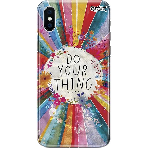 Capa Silicone NetCase Chapada Arco Íris Flores: Do Your Thing